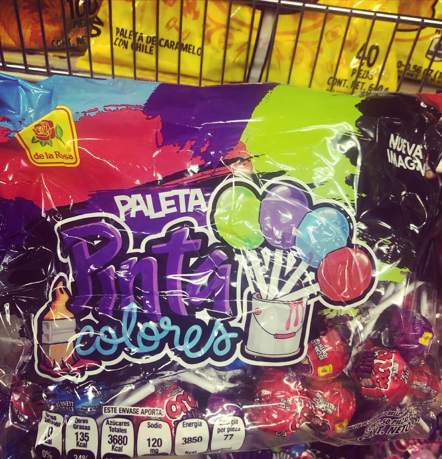 Paleta Pinta Colores 50pz $3.79