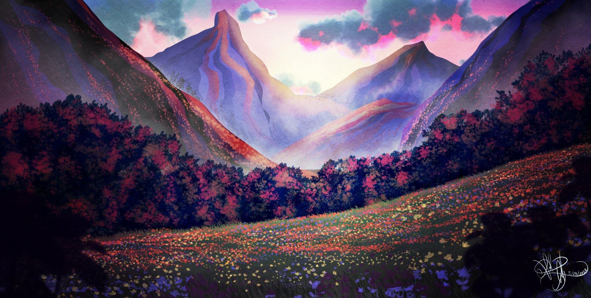 Northern Poppy Mountains (Dusk)
