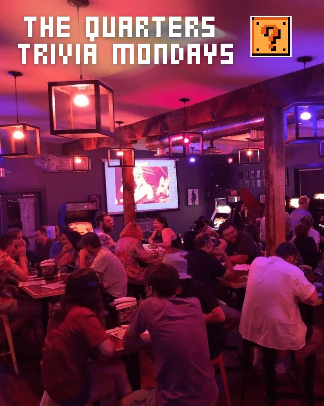 Test the nooks and crannies and the hills and valleys of your brain at our weekly trivia night! 

Every monday from 8-10pm compete for cash prizes with teams up to 5 people. $10/person includes free arcade games!