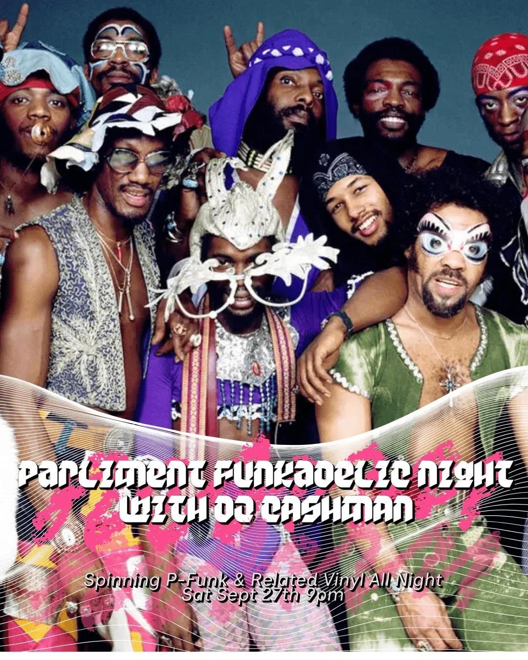 Saturday night, 9/27 DJ Cashman will guide the mothership connection to The Quarters with a night of all P-Funk and related vinyl. From 9pm to close expect wild bass lines, big synths and lots of intergalactic funk.