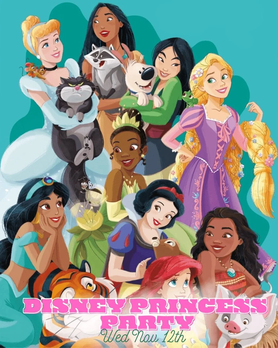 Wednesday Nov 12th enter the magical kindom of disney princesses at The Quarters, we'll have lots of decorations, movies on the projector and a special menu of mocktails:

Belle of the Ball:
Orange juice, coconut cream, vanilla syrup, soda water, ora