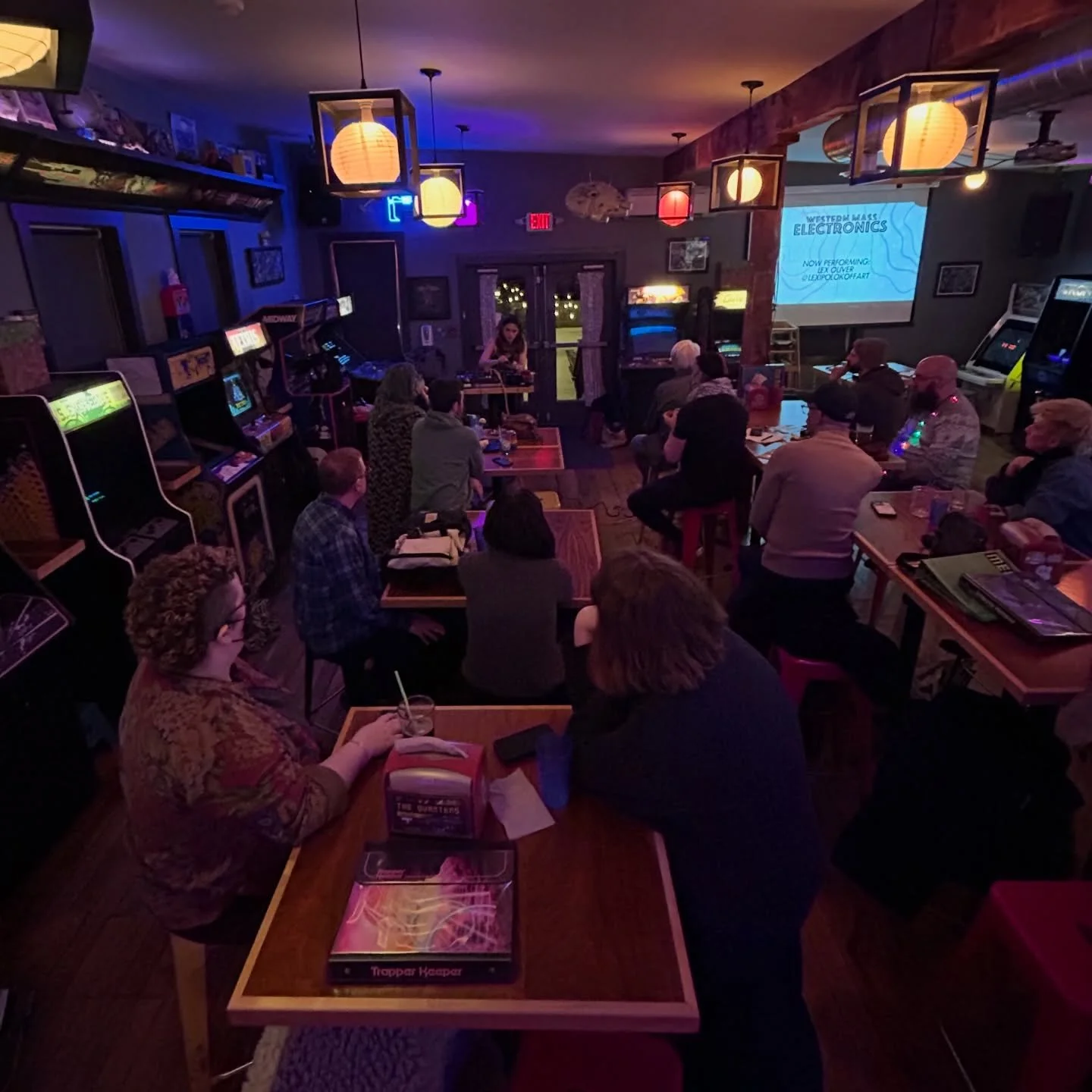 Thanks to everyone who came out to our monthly Western Mass Electronics night! Lots of great sounds! 

We will be back on Sunday Jan 18th, bring your electronics, plug into our PA and play a 5 minute set! All styles and skills welcome!