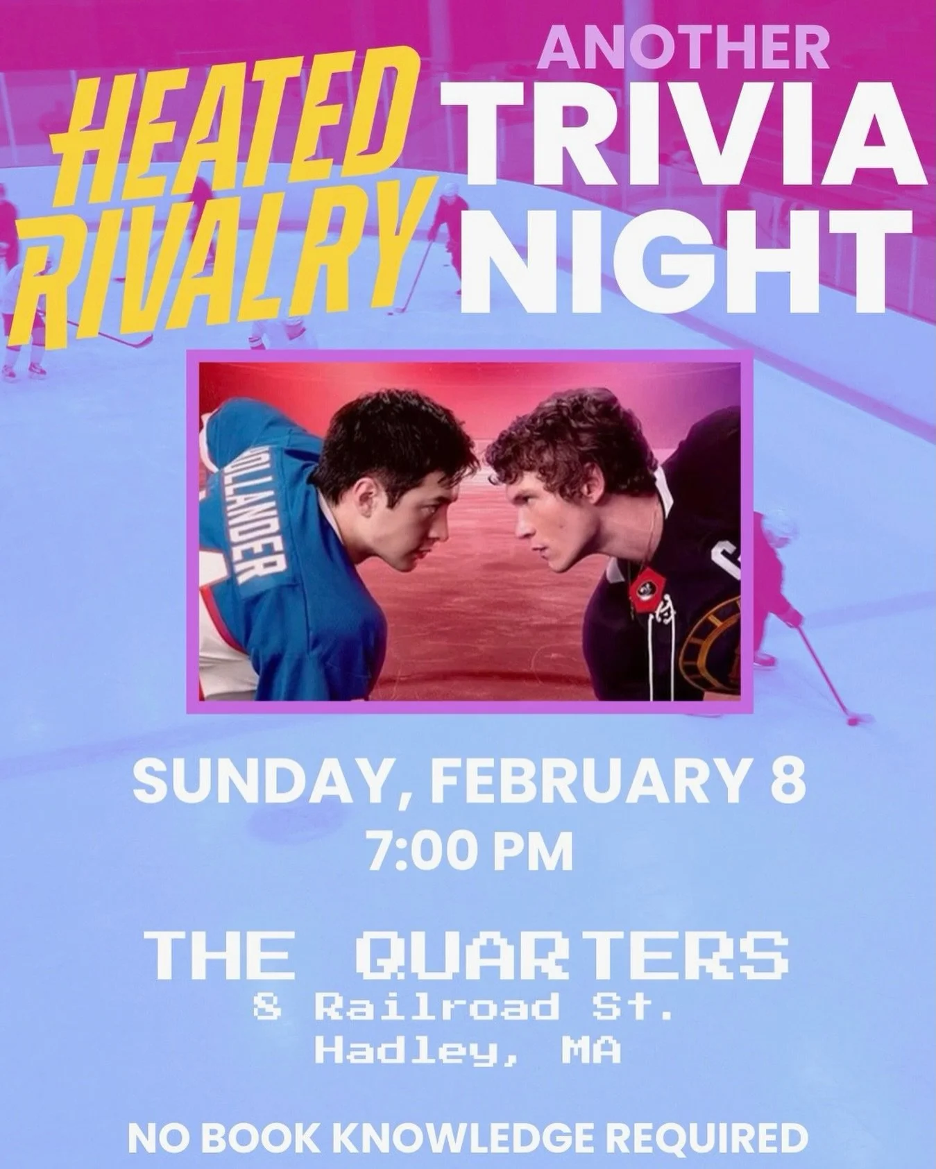 Our first night sold out so we added an encore! Sunday Feb 8th at 7pm! Teams up to 5 players, $10/person, cash prizes for top teams! Unlimited games included with trivia!