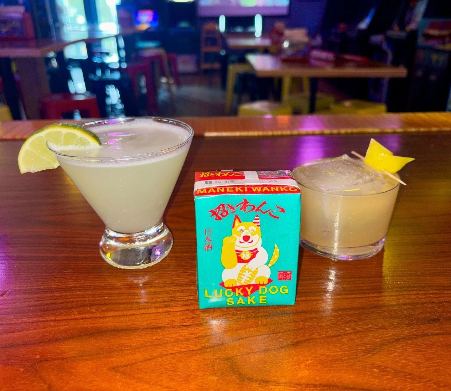 Drink Specials for our Dragonball Z and Ramen night on Wed February 11th.

Wasabi gimlet:
Gin, lime juice, simple syrup, wasabi paste 

Pantheon: 
Red label Scotch, drambuie, lemon juice 

Lucky dog sake

 Ramen will be served 4-8pm and Dragonball Z 