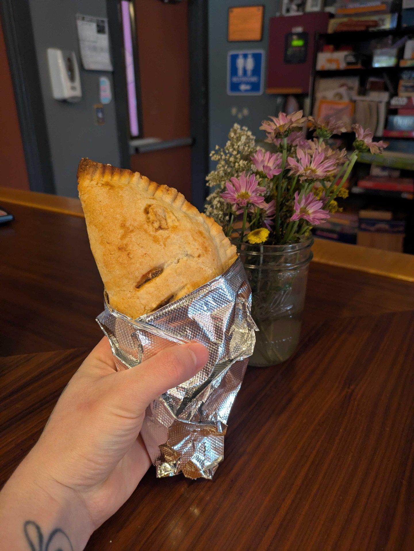 Our peach pie and whiskey burger hunger games specials available tonight while supplies last!