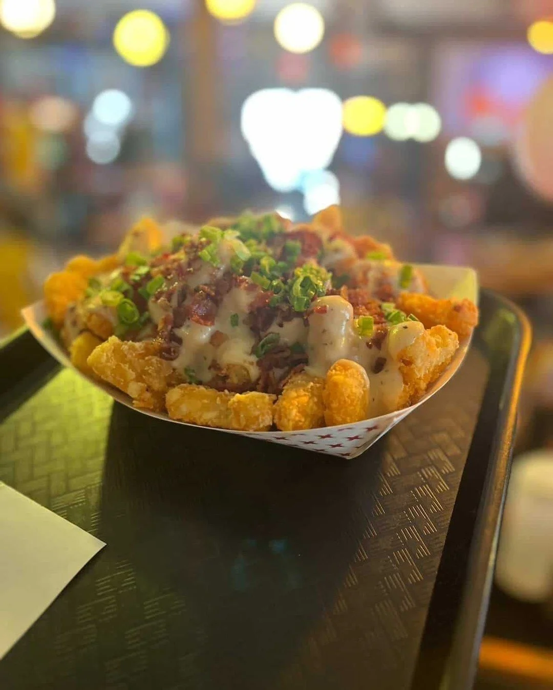 Good Morning from our Cheesy tots :)
Open at Noon if you're looking for some lunch options to go with your Terminator 2 game play.