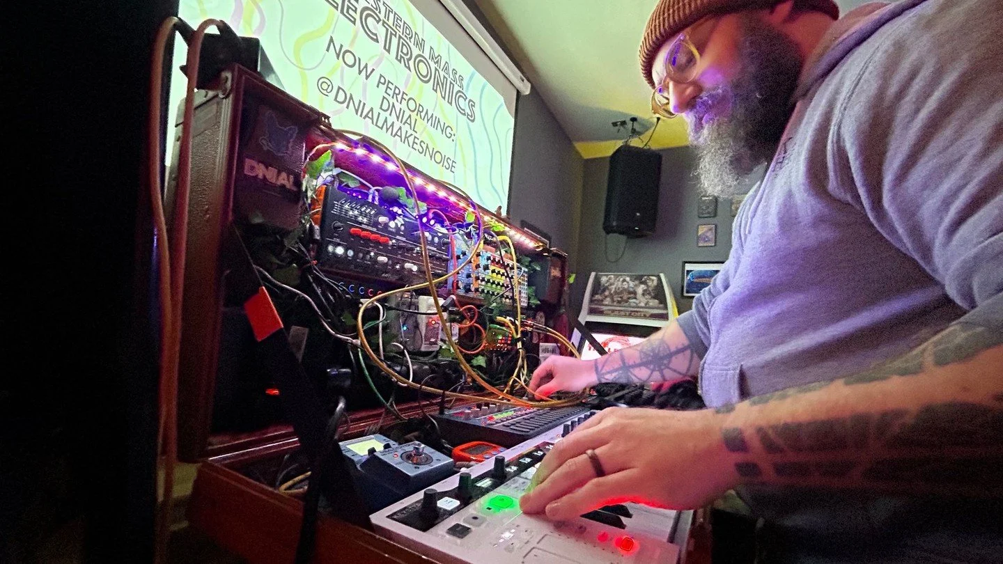 Our Western Mass Electronics night returns tonight at 7pm! Bring your synth, drum machine, sampler, groove box, modified ipod or whatever you're working on and play a five minute set through our PA! Always a great and supportive crowd and the perfect