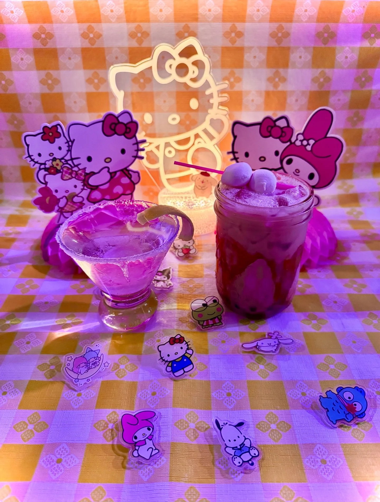Drink specials and menu drop for our Hello Kitty and Ramen night on Wednesday! Food starts at 4pm until we run out. We will also have Rockband on the projector with a full band setup starting at 9pm!