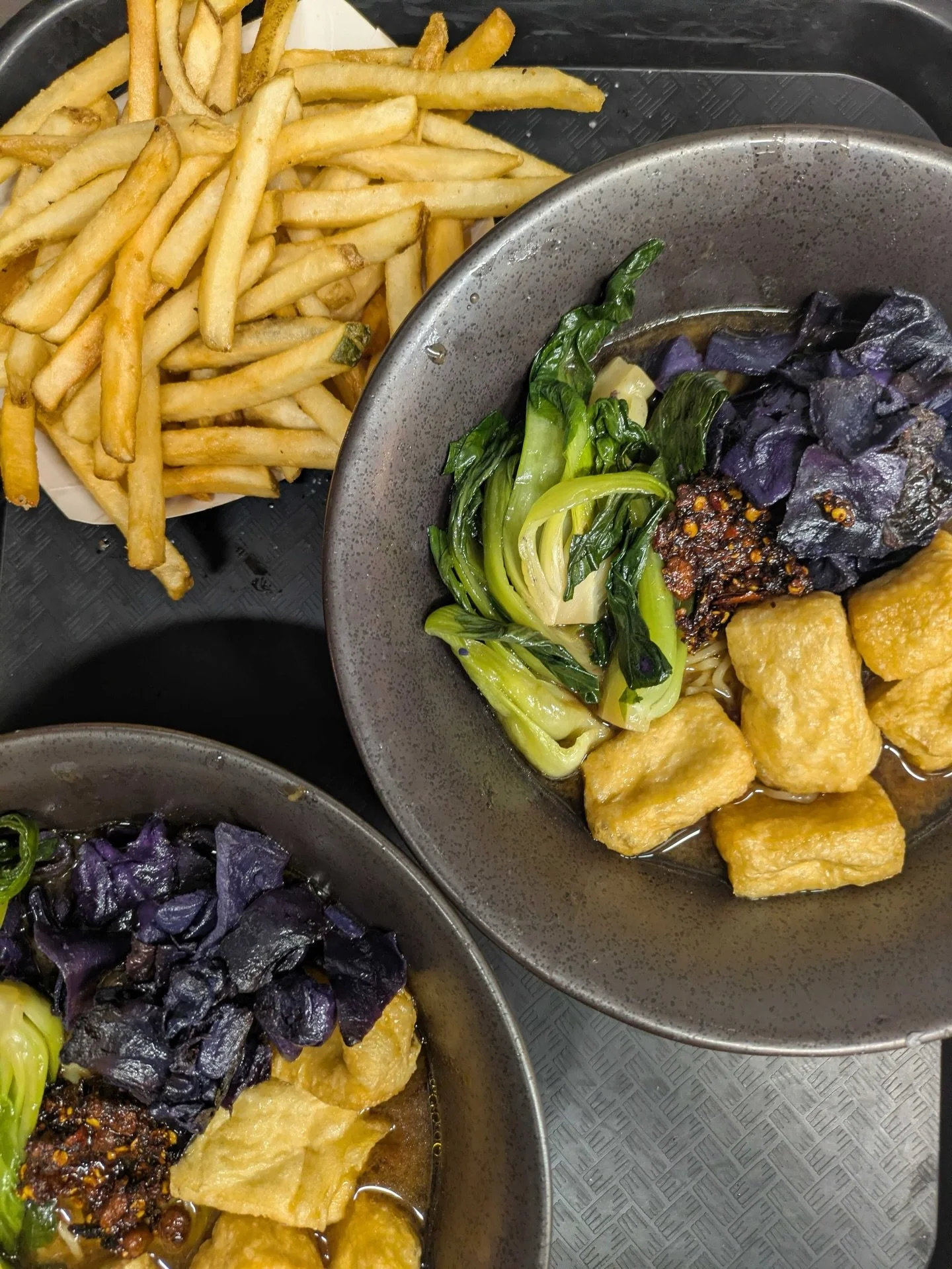 Our vegan miso ramen is served! Get it now while supplies last :)