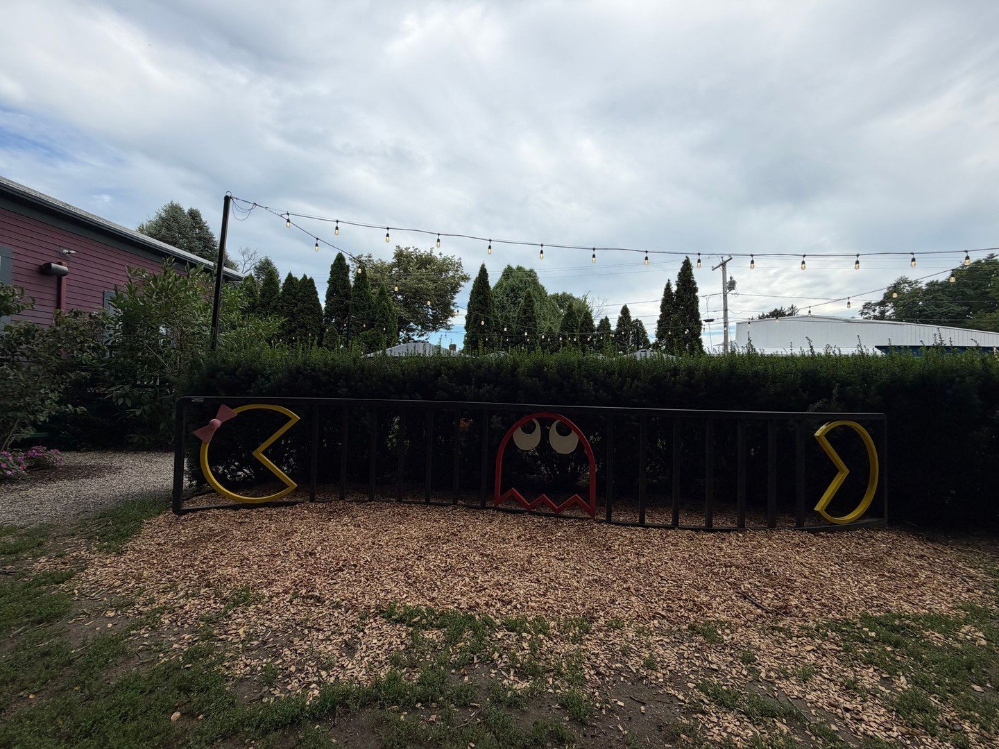 Our Pac Bike Rack got a fresh coat of paint  and some nice mulch to make your bike parking that much more luxurious! Hop on the bike trail and pay us a visit for some lunch and games!