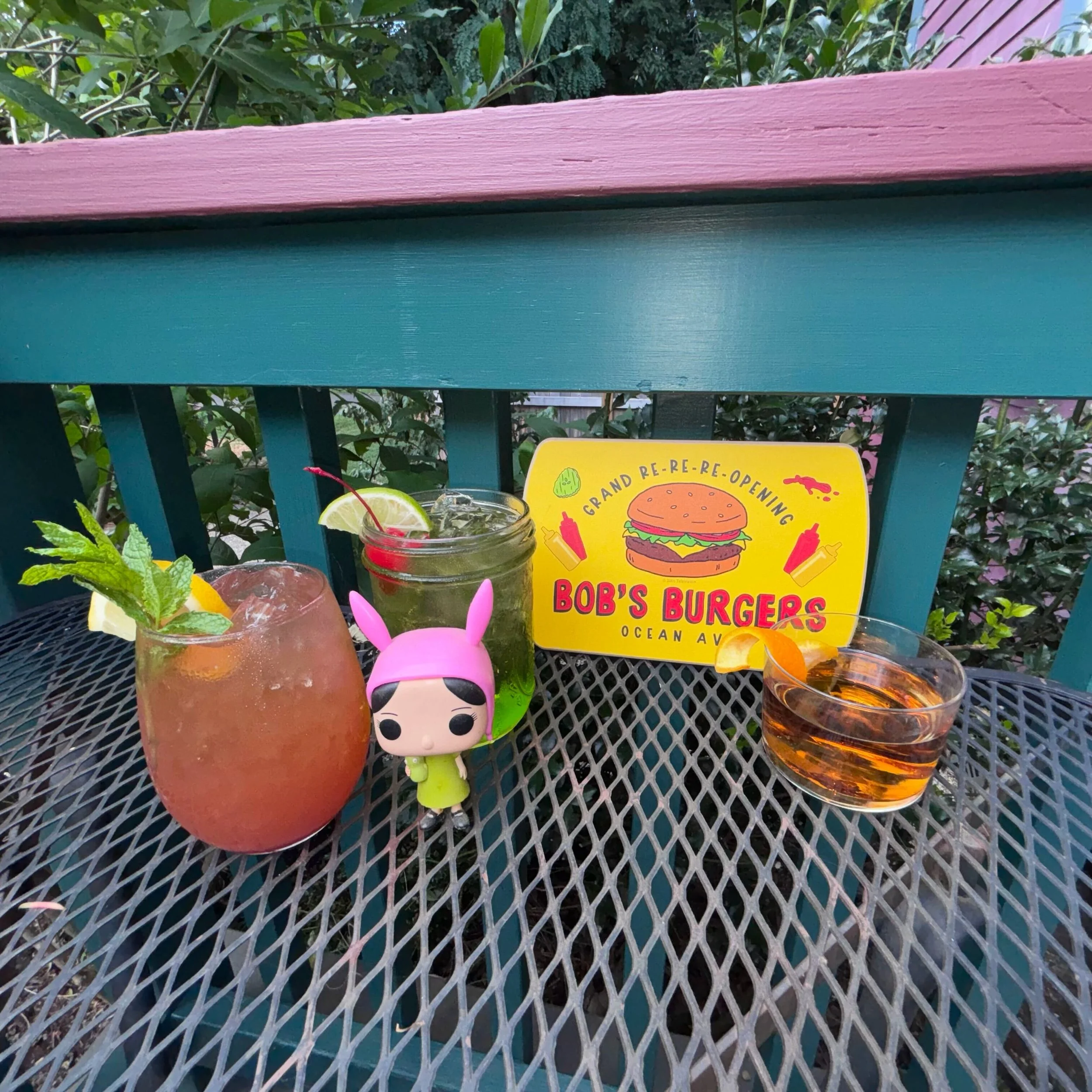 Drink specials for our Bob&rsquo;s Burgers night tomorrow! Food starts at 4pm, trivia at 8pm!

Linda&rsquo;s mommy juice:
White wine, triple sec, iced tea, peaches and raspberries

Horse medicine: 
Applejacks whiskey, melon liqueur, lime juice, simpl