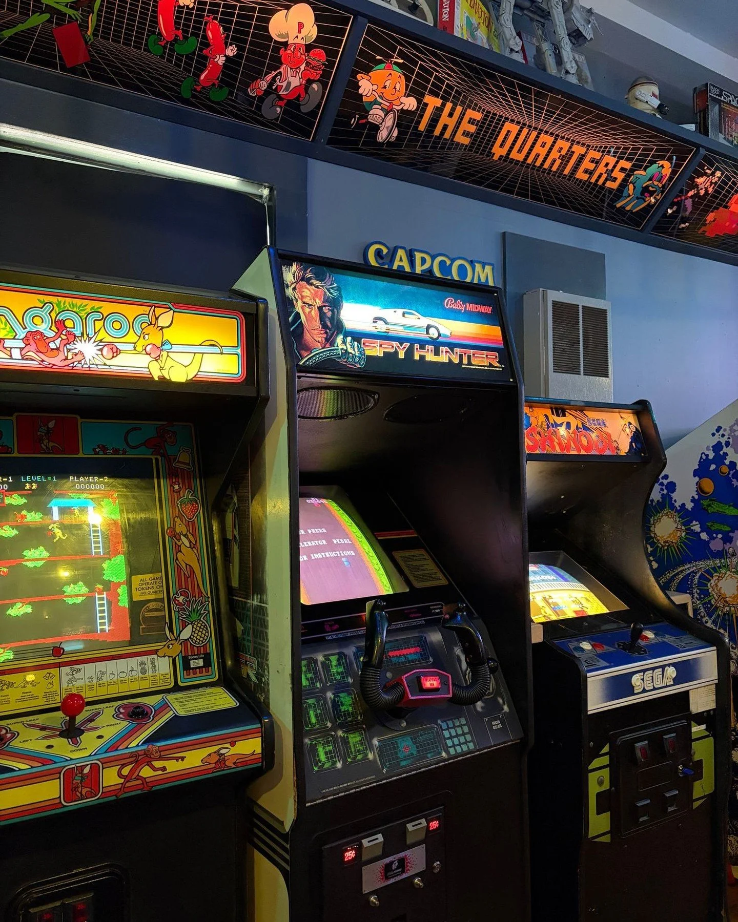 From Kangaroo to Shinobi and everything in between (Spy Hunter) we've got your gaming needs met with 40+ vintage arcade games in our two rooms!