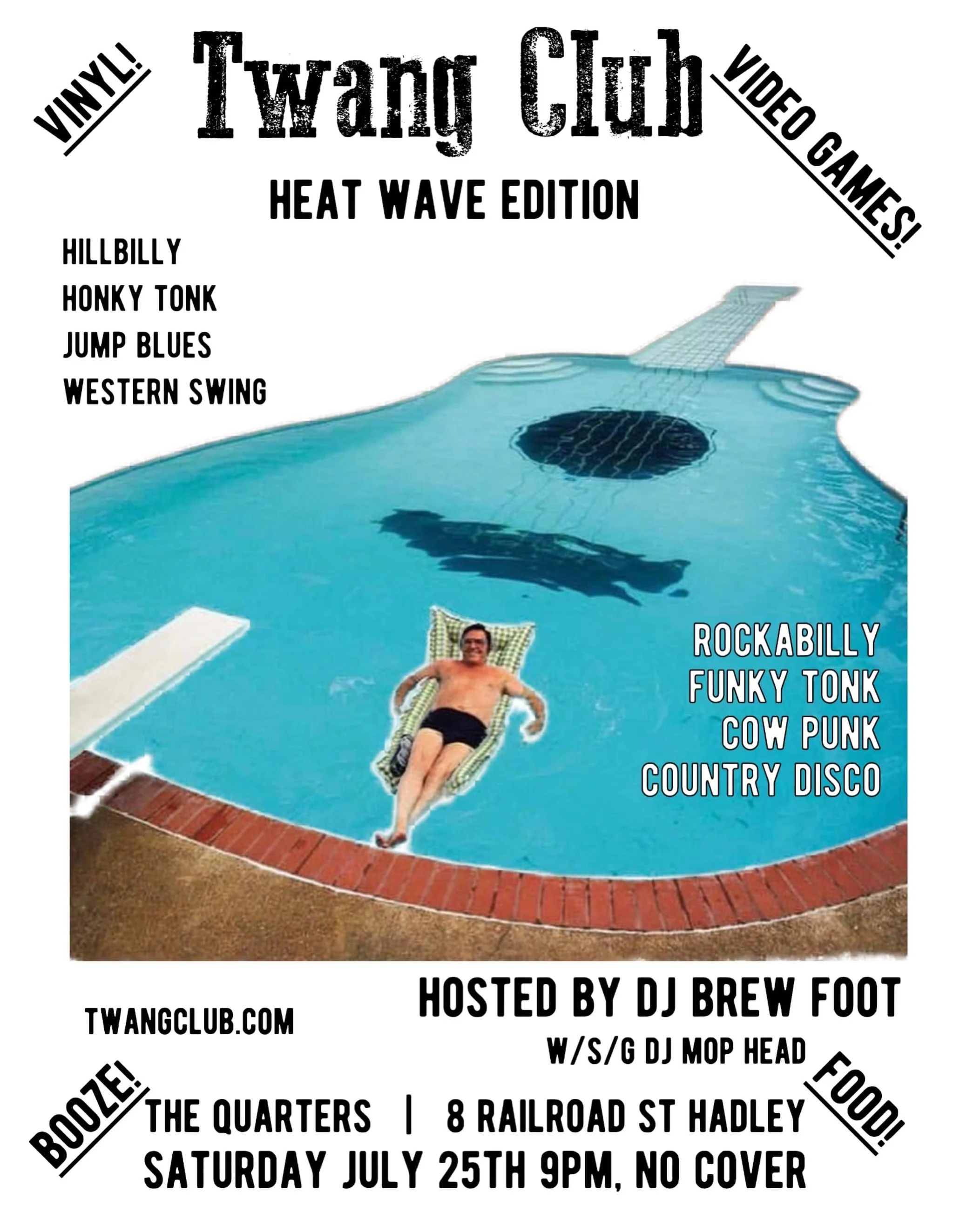 Saturday night @twangclub returns to The Quarters! DJ Brew Foot has a night of honky Tonkin vinyl for you to enjoy while playing some Tetris and enjoying a drink! 9pm to close, see you there!
