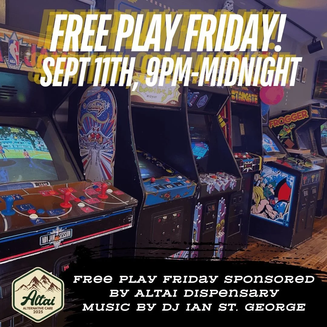 Mark your calendars! Friday Sept 11th from 9pm-close games will be free thanks to Altai Alternative Care Cannabis Dispensary in Sunderland!

Along with unlimited free games we'll have music provided by DJ Ian St. George and his "HOT ROCKS" 