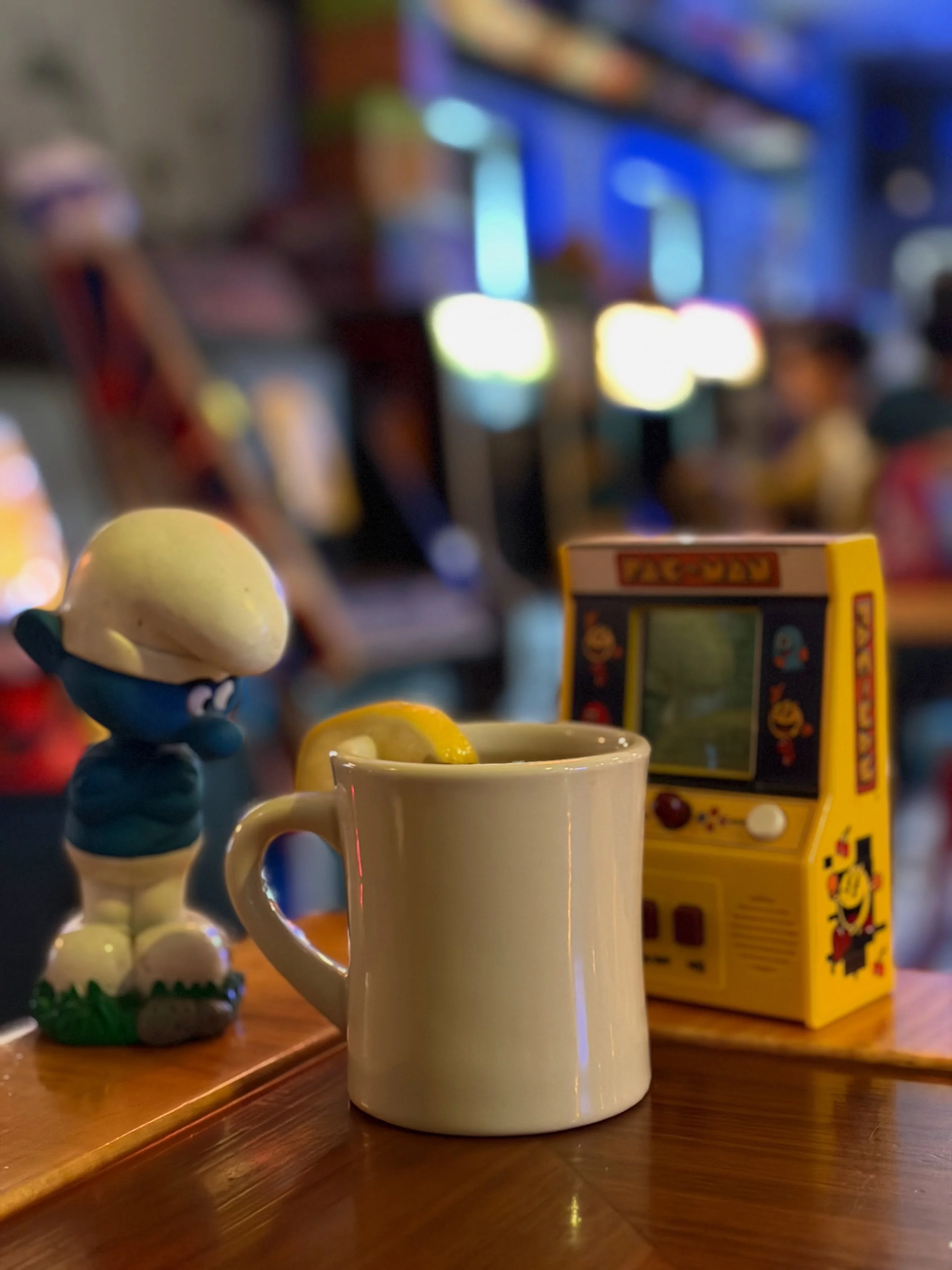 Rainy day is perfect time for a Hot Toddy and some games 🌧️ 👾 🍹