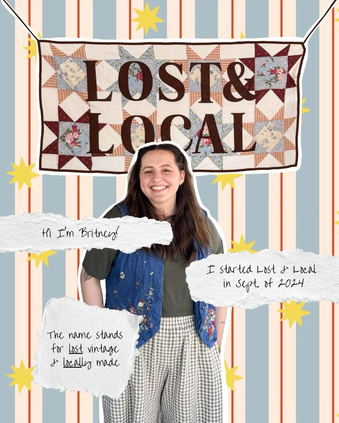 Hi! I&rsquo;m Britney, the face behind Lost &amp; Local! 

I&rsquo;m just a girl in Nashville, TN curating vintage and handmade goodies! Whether you&rsquo;ve been here a long time or just started following along, thanks for being here 🫶🏻 ✨

#aboutm