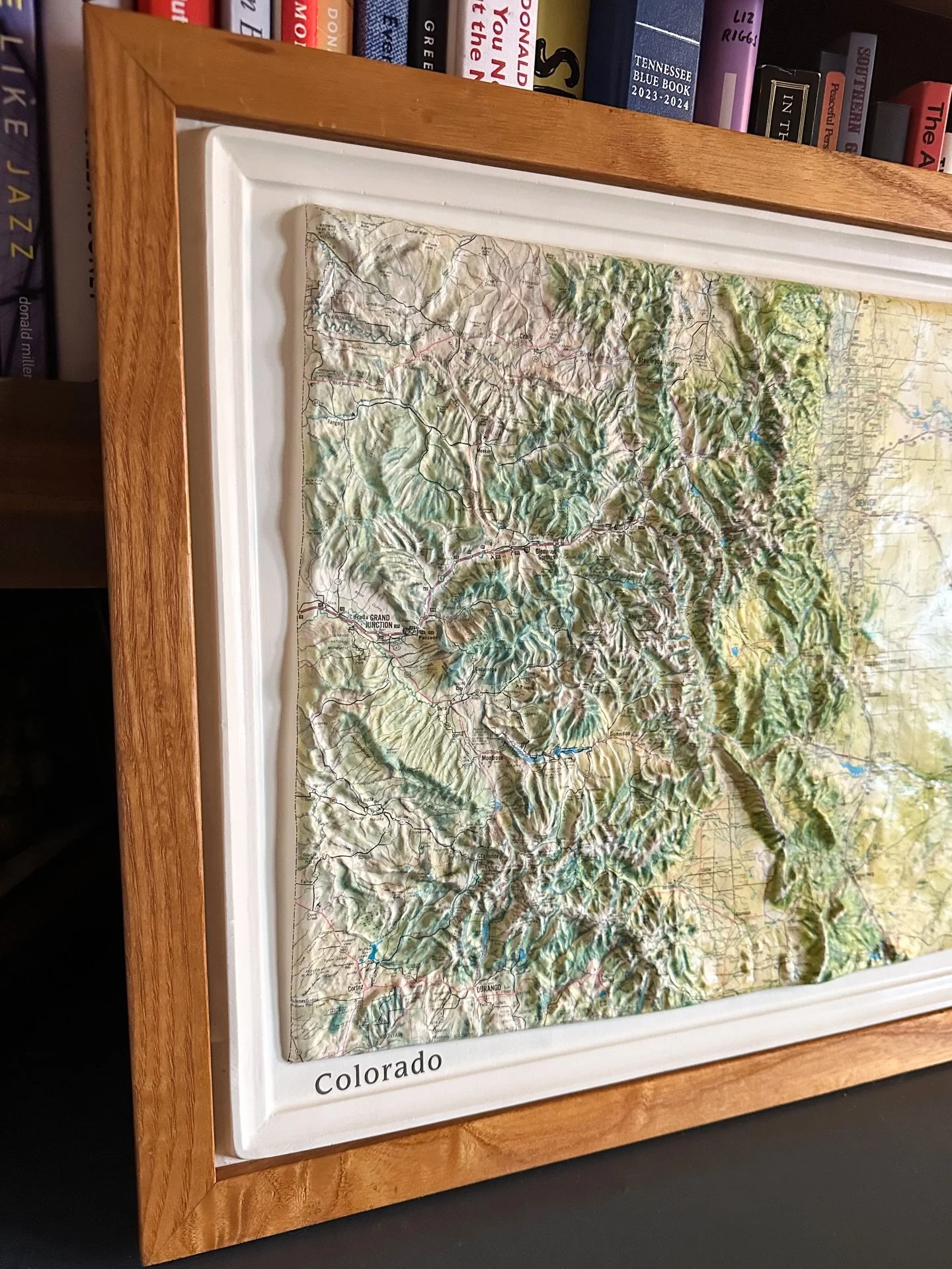 Recently found this stunning 1992 relief map of Colorado and I think she deserves a permanent place on my feed 💚

#colorado #coloradoart #vintagefinds #vintagewallart #uniquewallart
