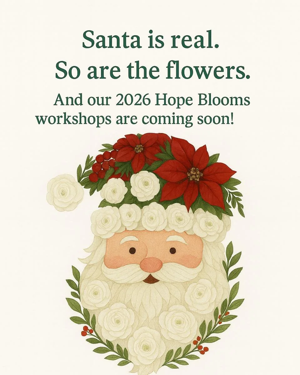 Holiday Giveaway post for Hope Blooms Floristry