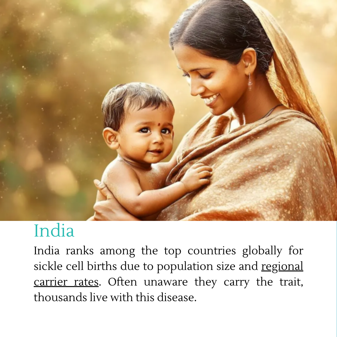 A woman holding a smiling baby child outdoors, both dressed in traditional Indian attire with a blurred, natural background.