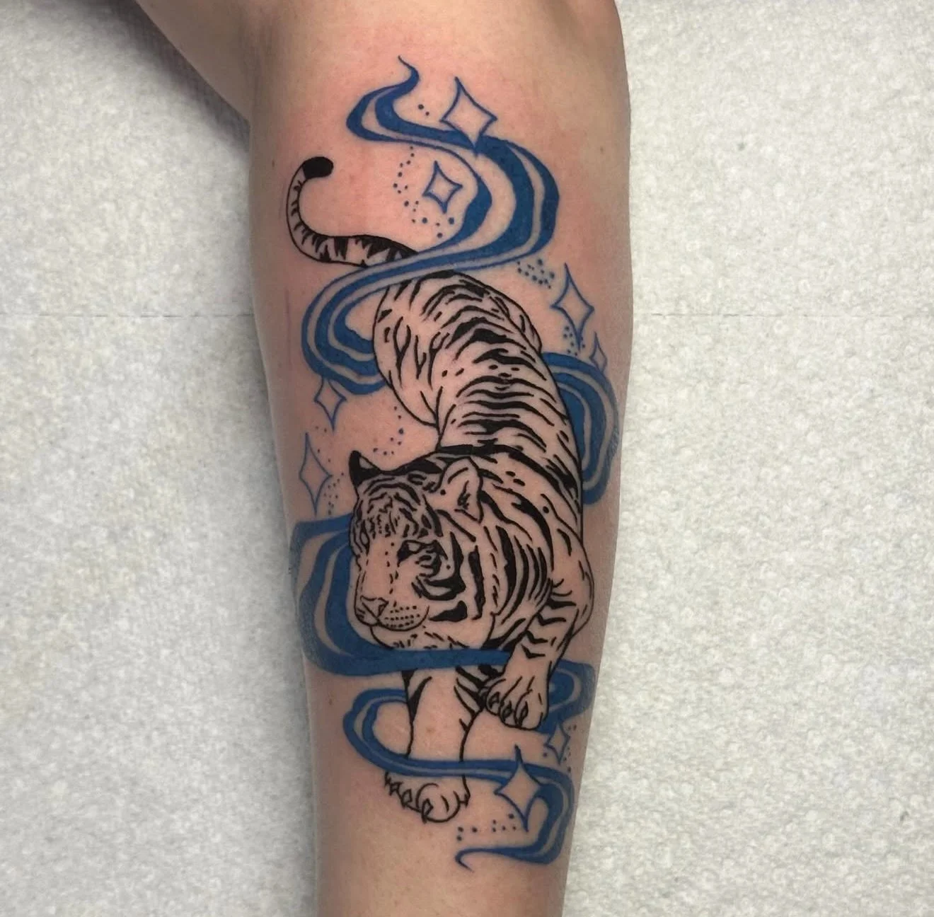 Mystic tiger! #tattoo #tattooshop #ryanfrancois #ohiotattooers