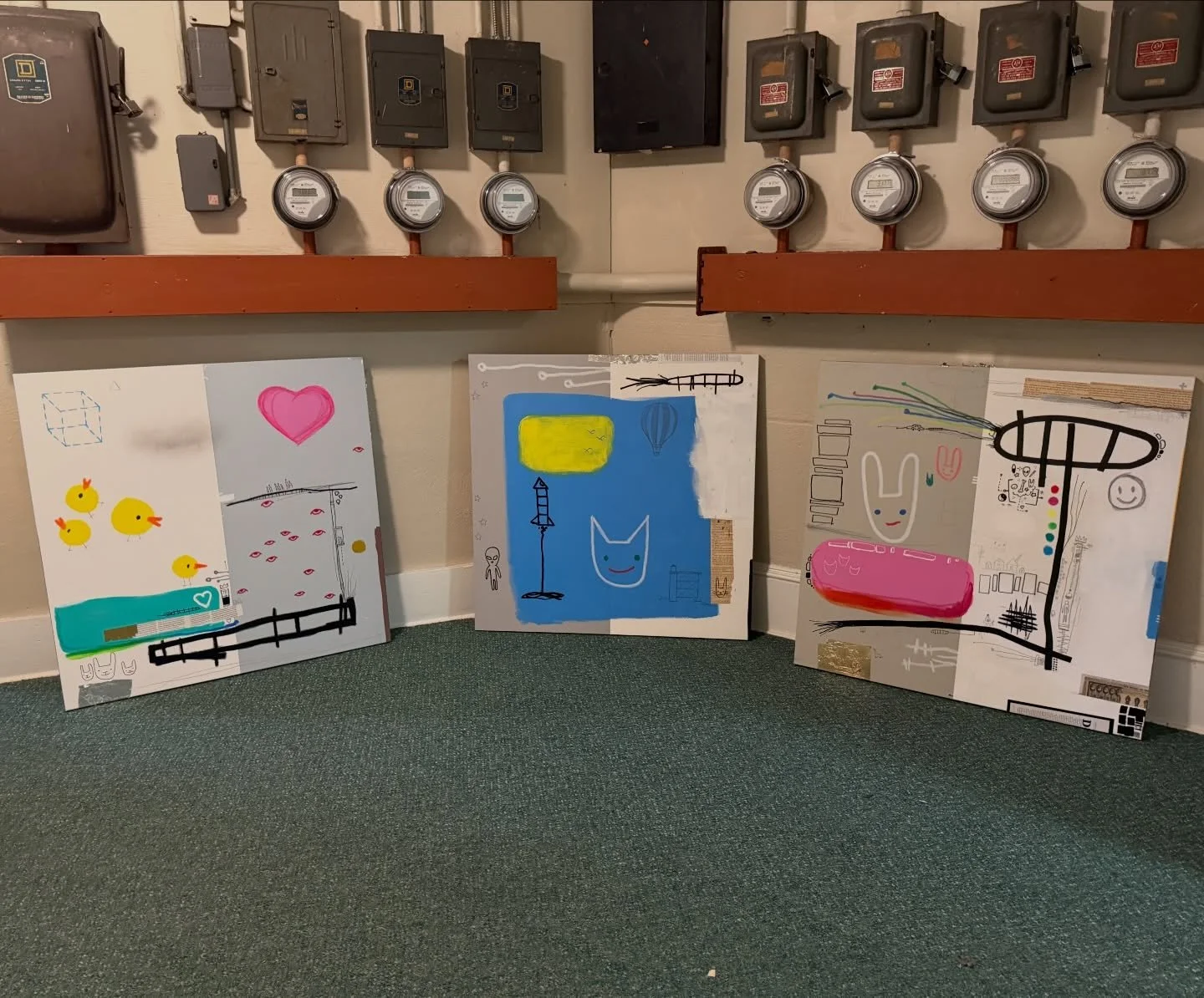 These three paintings are currently in production and I&rsquo;m happy with the progress so far. These are part of a larger series I&rsquo;m doing for @hopinmyspot and @juniorachievementusa
I&rsquo;m excited to show off the final series, and am planni