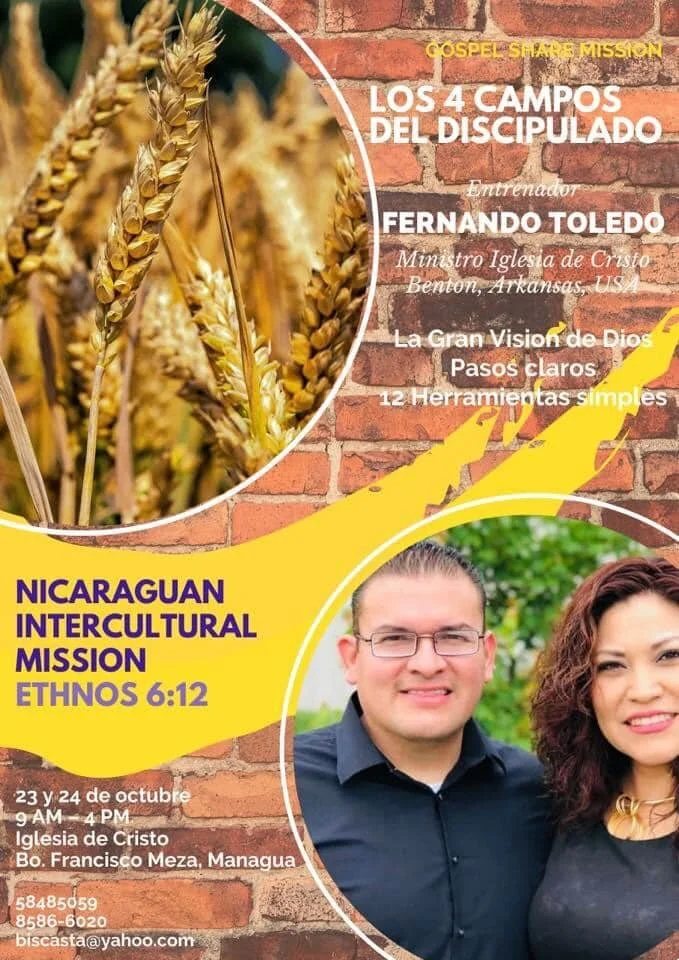 LOOK WHO IS GOING TO NICARAGUA SOUTH AMERICA TO TRAIN MULTIPLY DISCIPLES.