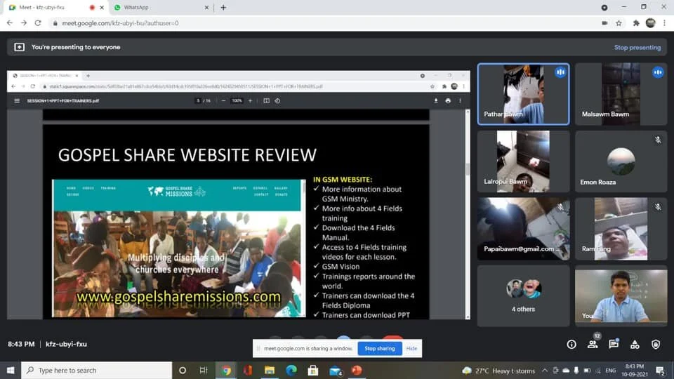 BANGLADESH GROUP 2, 4 FIELDS DISCIPLESHIP MULTIPLICATION TRAINING WITH PATHAR