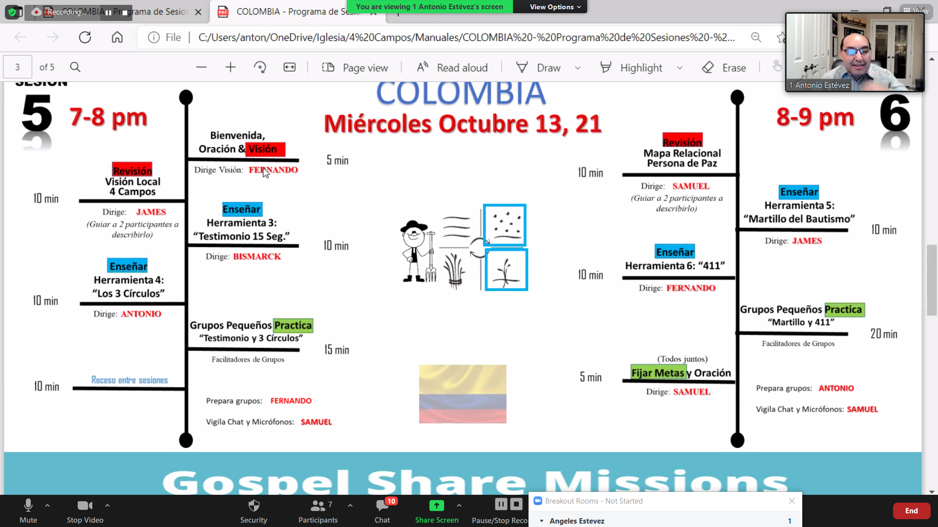 SPANISH 4 FIELDS DISCIPLESHIP MULTIPLICATION TRAINING INTO COLOMBIA WITH FERNANDO TOLEDO