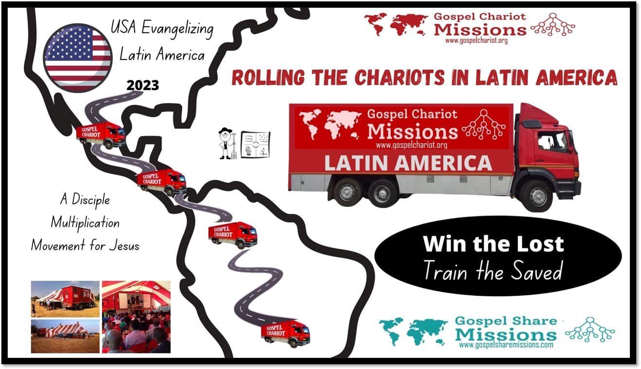 GOD BLESS THE AMERICAS AS WE PLAN TO BUILD OUR FIRST GOSPEL CHARIOT FOR LATIN AMERICA.