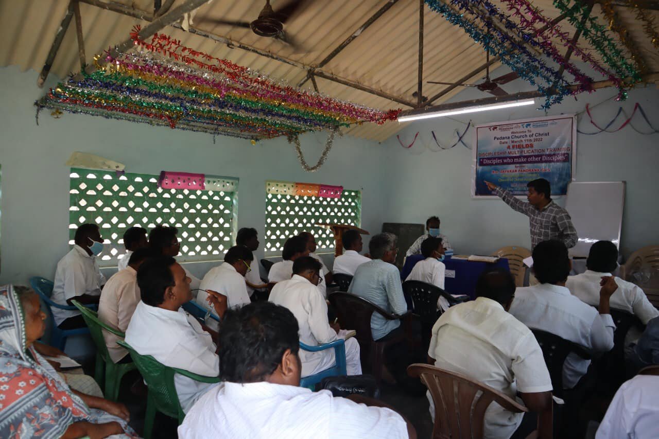 INDIA 4 FIELDS TRAINING AT PEDANA VILLAGE KRISHNA DISTRICT ANDHRA PRADESH INDIA AND NEW TRAINER CHITTI BABU.