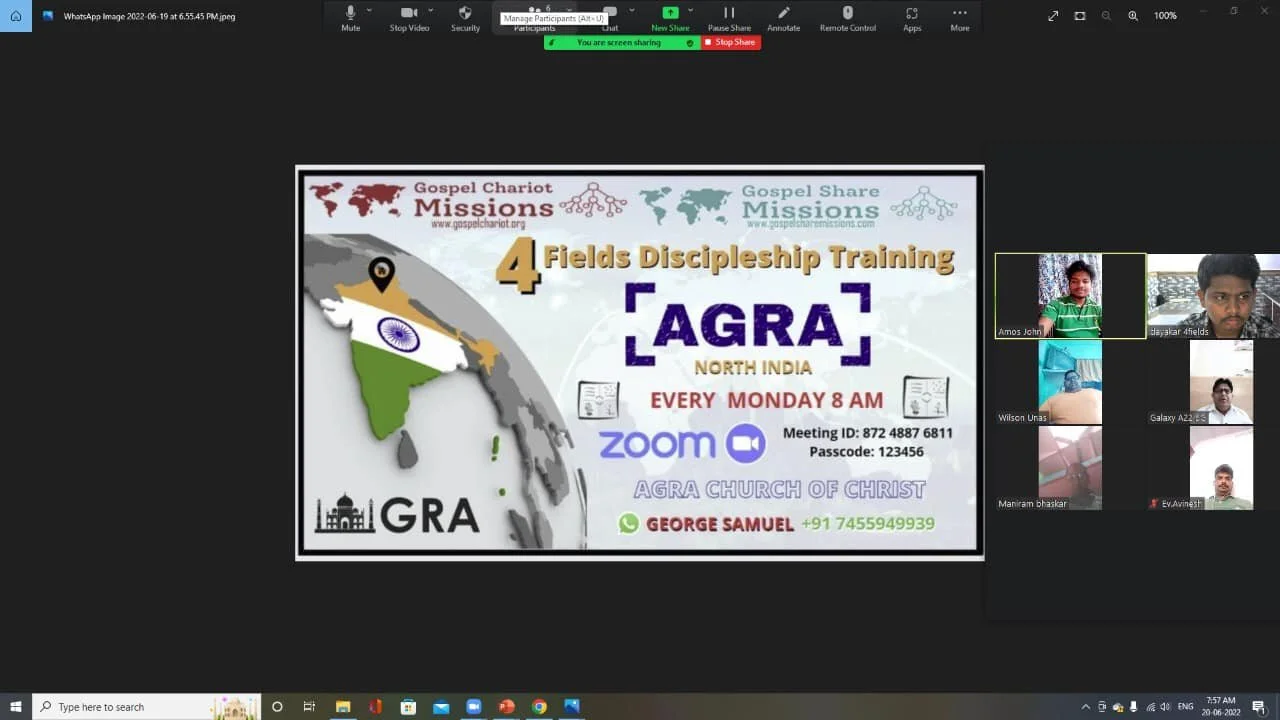 NEW NORTH INDIAN 4 FIELDS DISCIPLESHIP MULTIPLICATION TRAINING. 