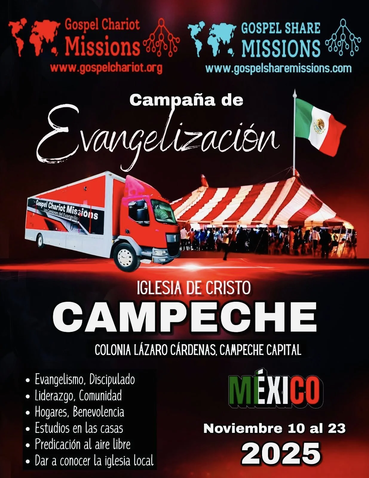 MEXICO CAMPECHE CAPITAL COMMUNITY CAMPAIGN WITH LOST SOULS IN MIND.