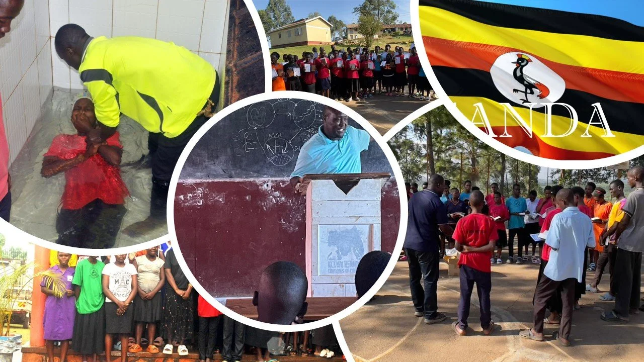UGANDA 4 FIELDS DISCIPLESHIP MULTIPLICATION TRAINING DONATED 50 COPIES OF BIBLES TO HARDING CHRISTIAN ACADEMY NAWANGOMA