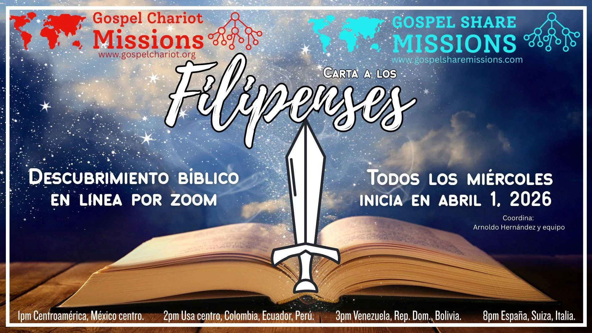 NEXT ONLINE BIBLE DISCOVERY. LETTER TO THE PHILIPPINES. GOSPEL CHARIOT/SHARE MISSIONS LATINOAMERICA.