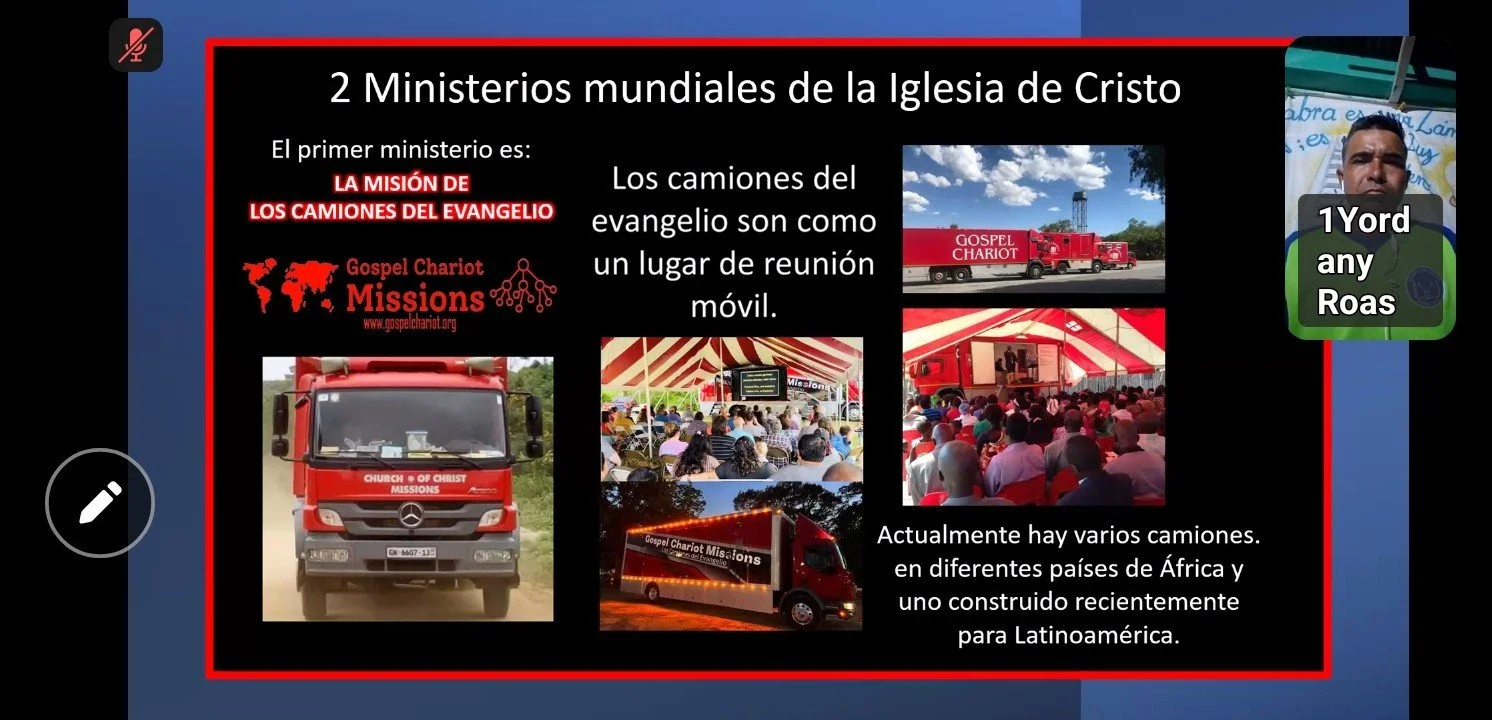 LATINOAMERICA . GOSPEL CHARIOT/SHARE MISSIONS. WITH LOST SOULS IN MIND. CHURCH OF CHRIST.