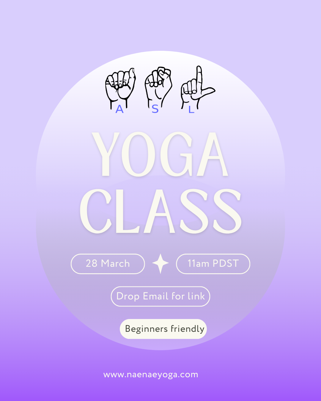 Virtual Yoga session with NaeNae! ASL Friendly