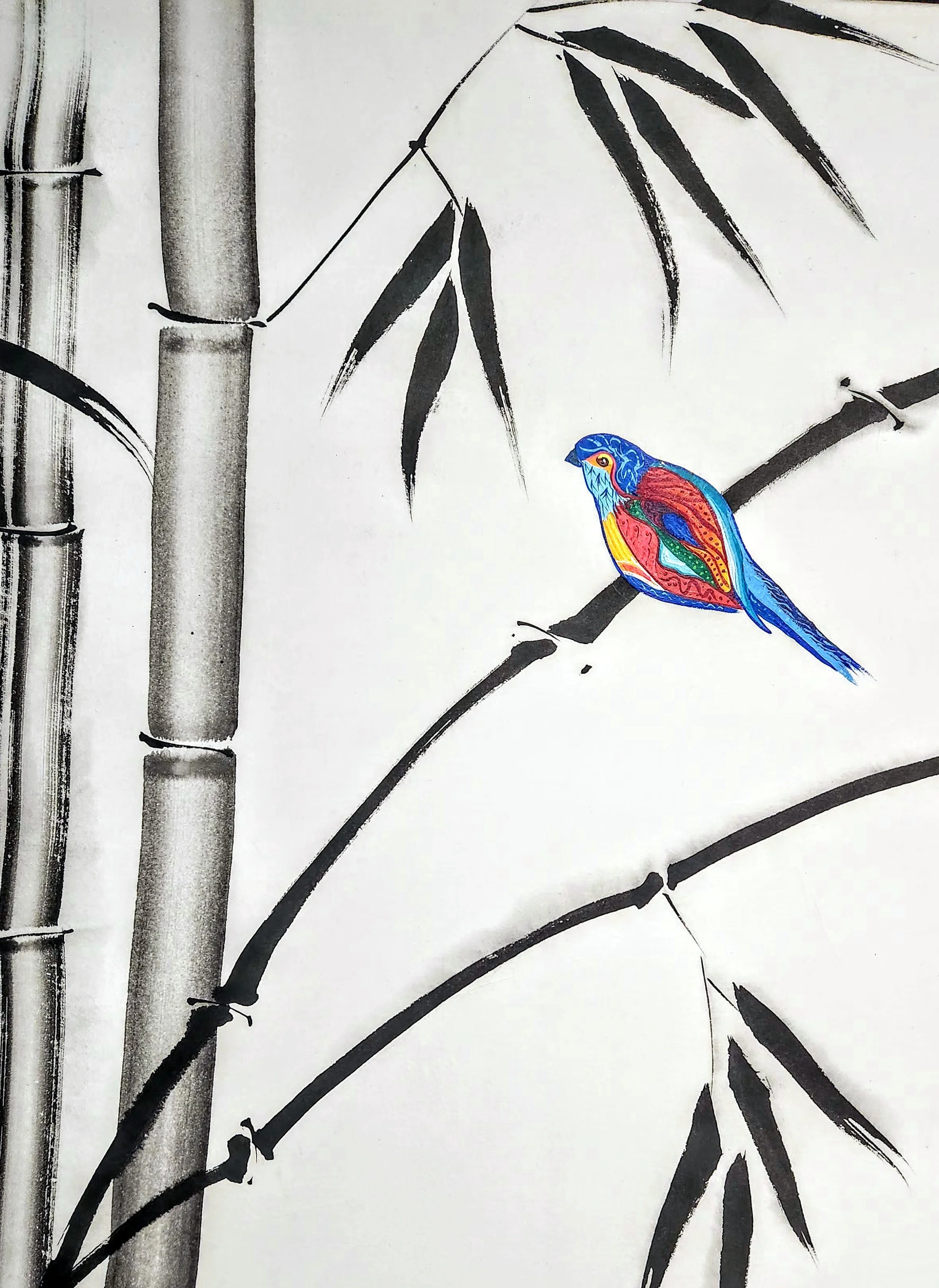 Kawai.Vincent_Bamboo Pop _Sumi-e ink, acrylic .jpg
