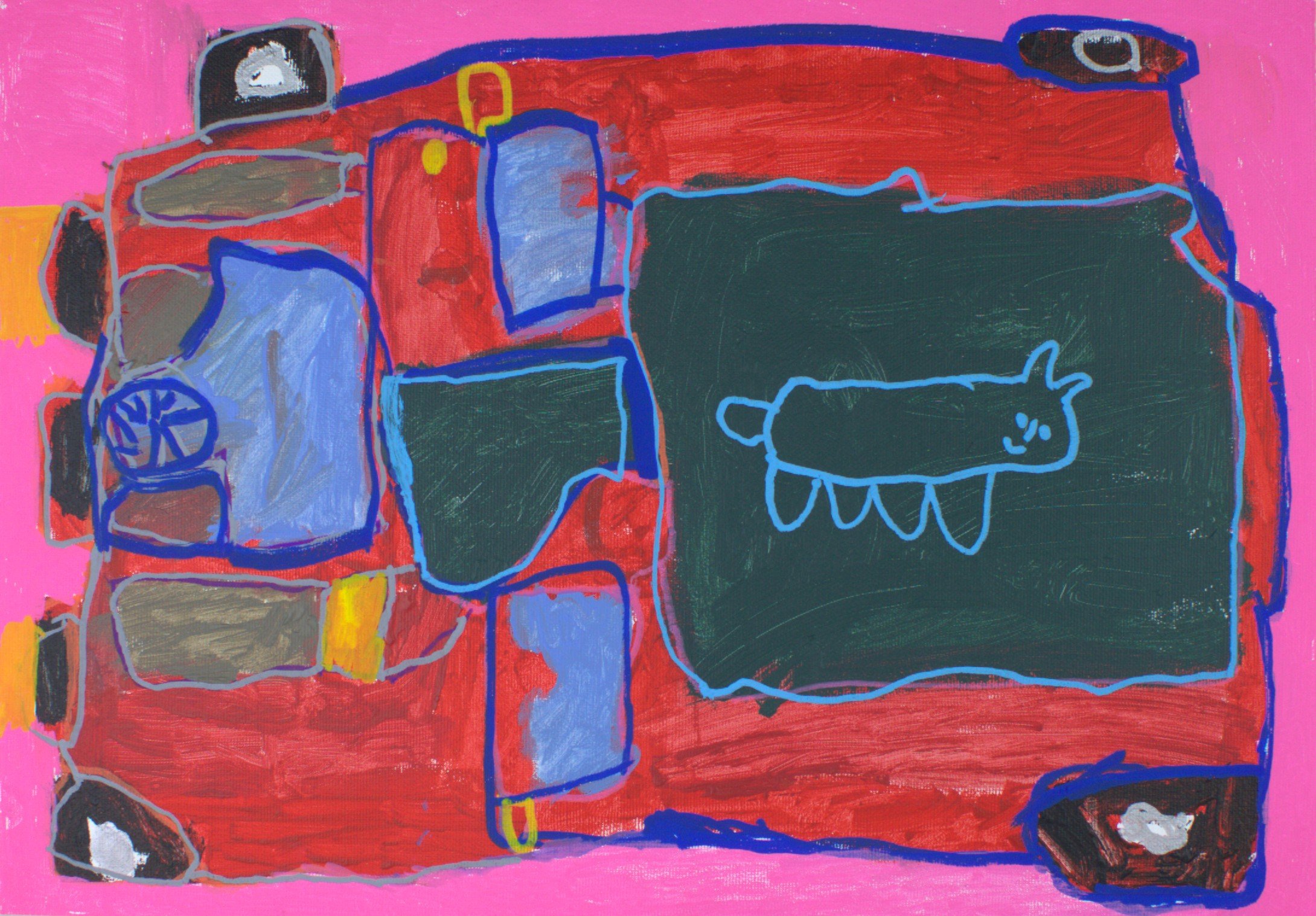 Kate Hitchins, Red Goes Faster, Acrylic on Paper.jpg