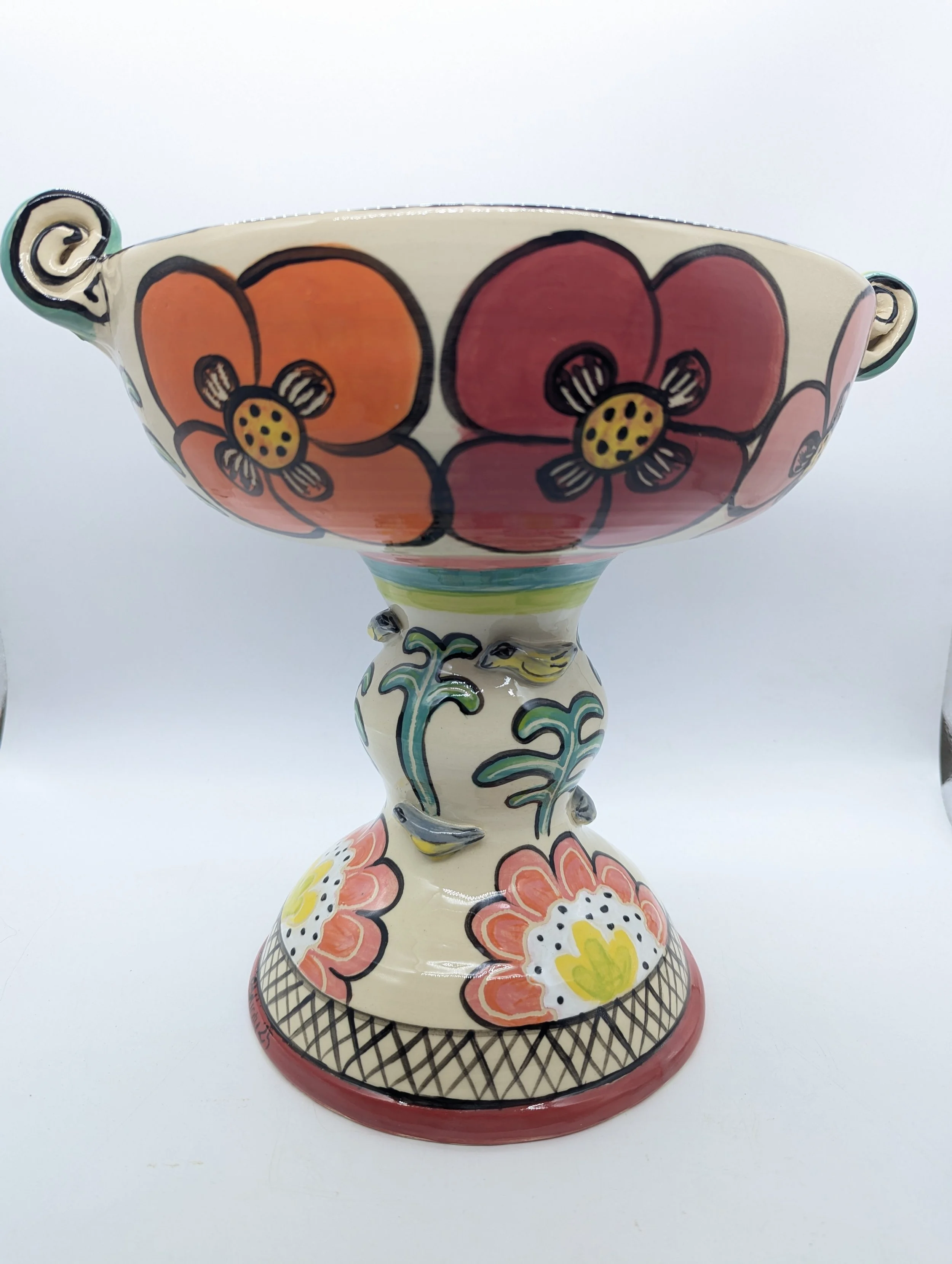 BurmanFelicity_PoppiesAndWeebils_LargeCeramicPedestalBowl.jpg