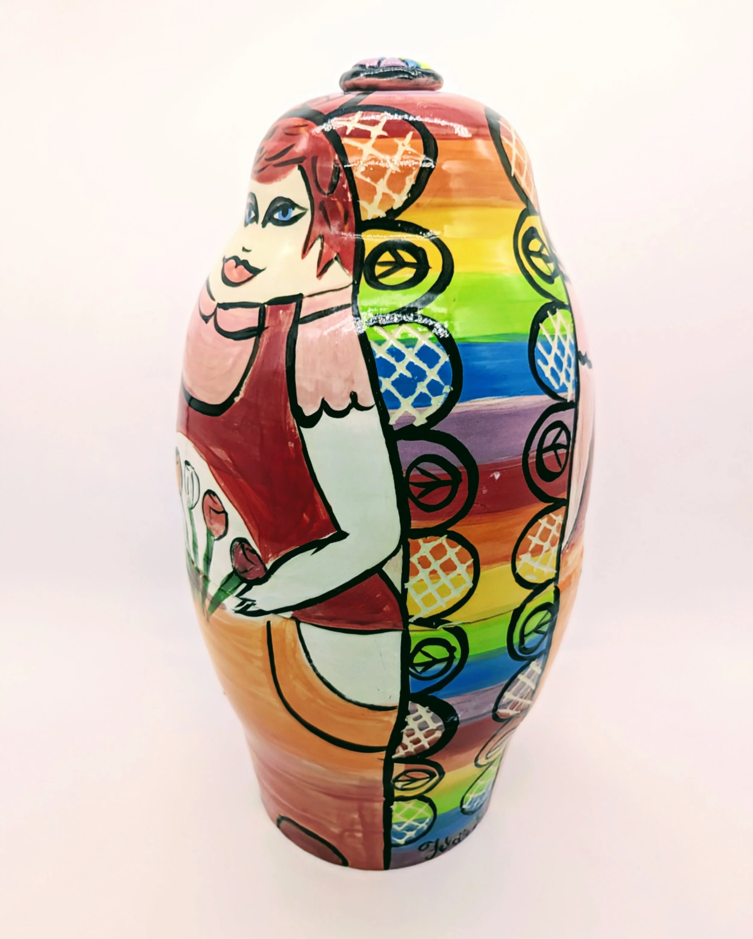Burman_BabushkaDollLoveAndPeace_CeramicClayUnderglazeGlaze.jpg