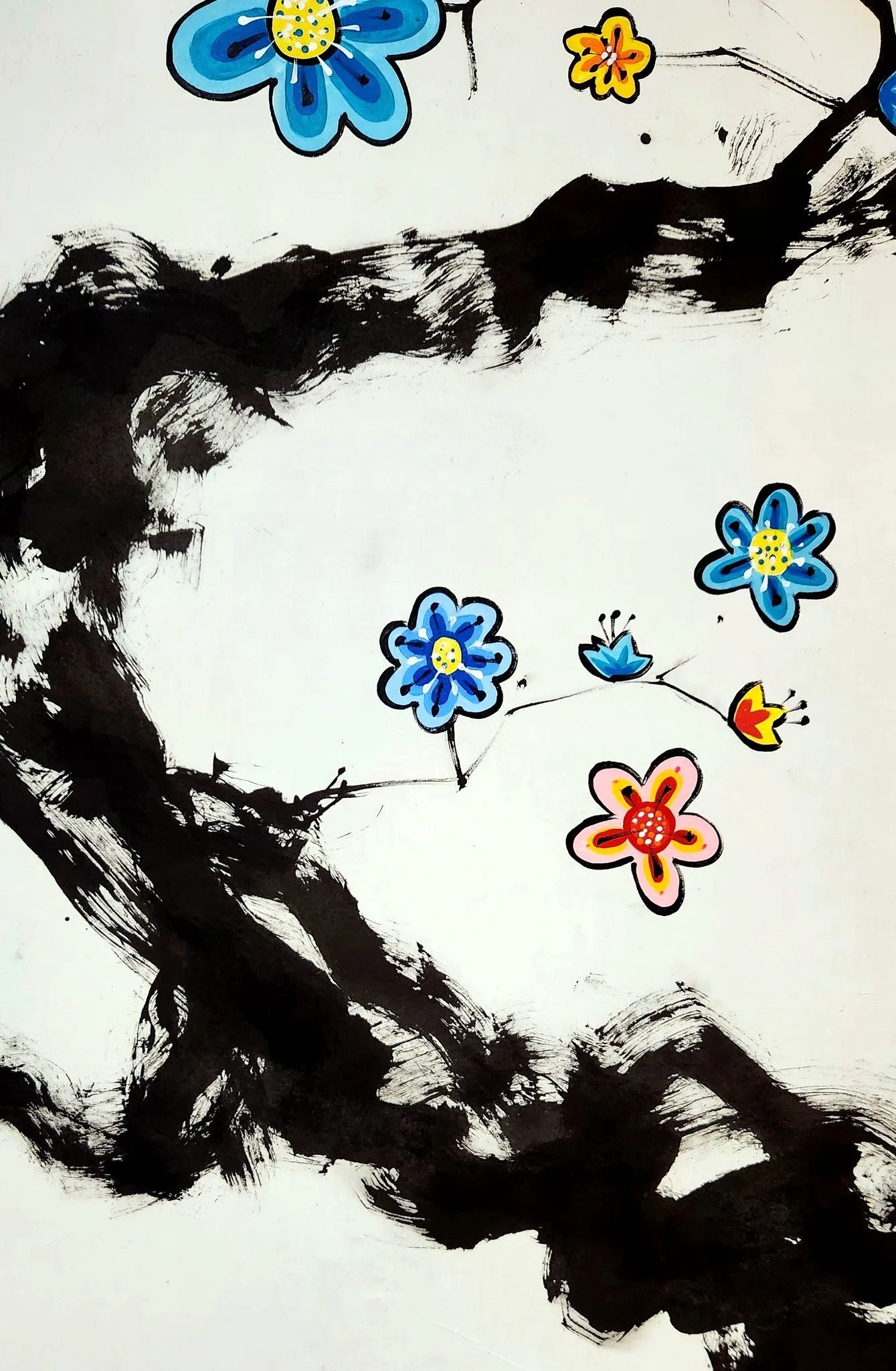 Kawai.Vincent_Sakura Pop _Sumi-e ink, acrylic .jpg