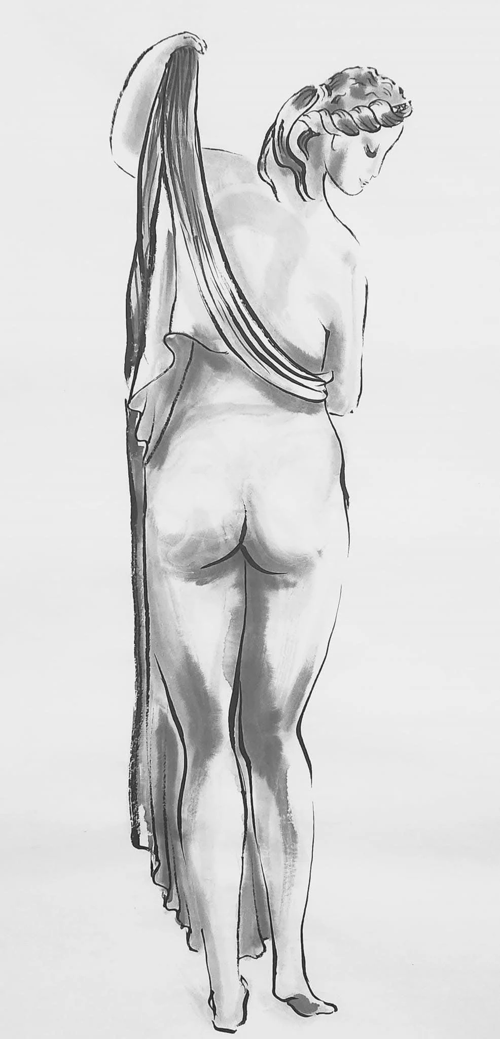 Kawai.Vincent_Goddess of Beautiful Buttocks _Sumi-e ink,.jpg