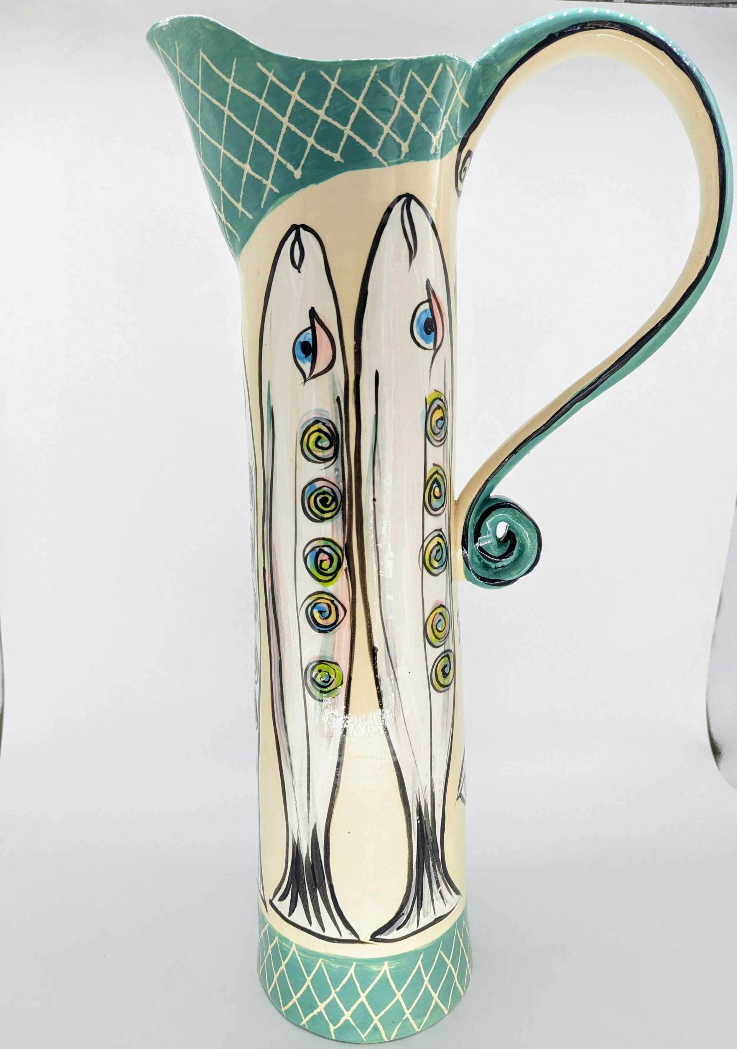 Burman_HypnoticFishLargeJug_CeramicClayUnderglazeGlaze.jpg