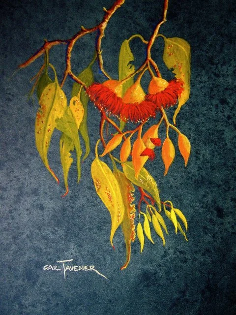 TAVENER Australian Red Eucalyptus. Gouache.jpeg