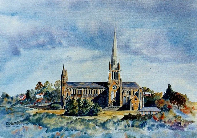 TAVENER  The Sacred Heart Cathedral  Art Print.jpg
