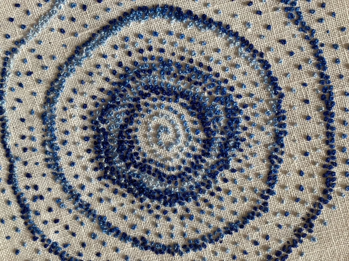 Roz Effenberg - French knots using a varigated thread.jpeg