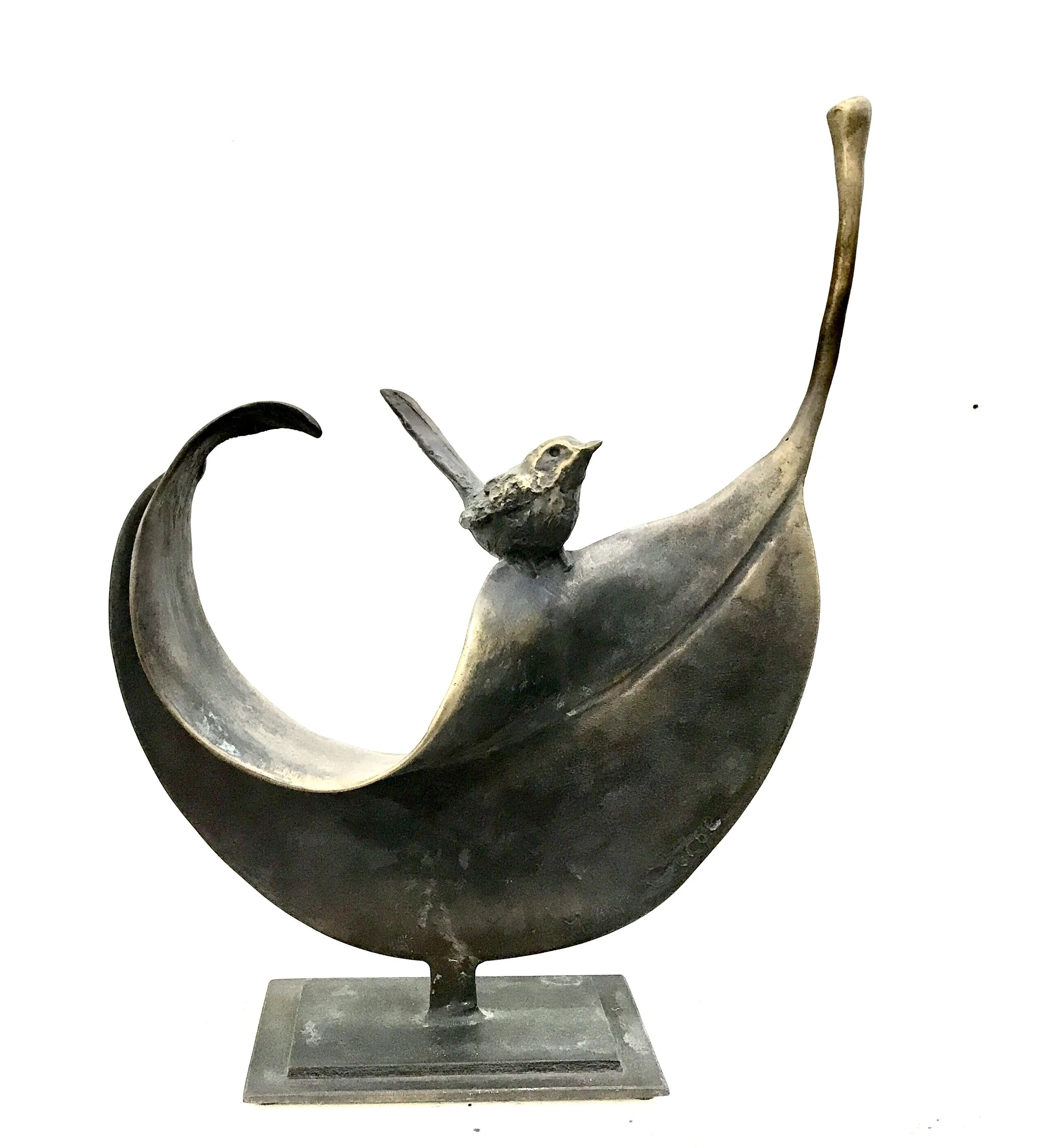 George _ “ Bird on leaf” Bronze.jpeg