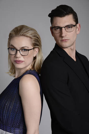 Man and Woman Wearing Eyeglasses