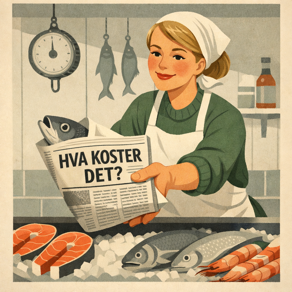 Hvor mye veier en fisk? Og hva koster det å få en sak i avisen?