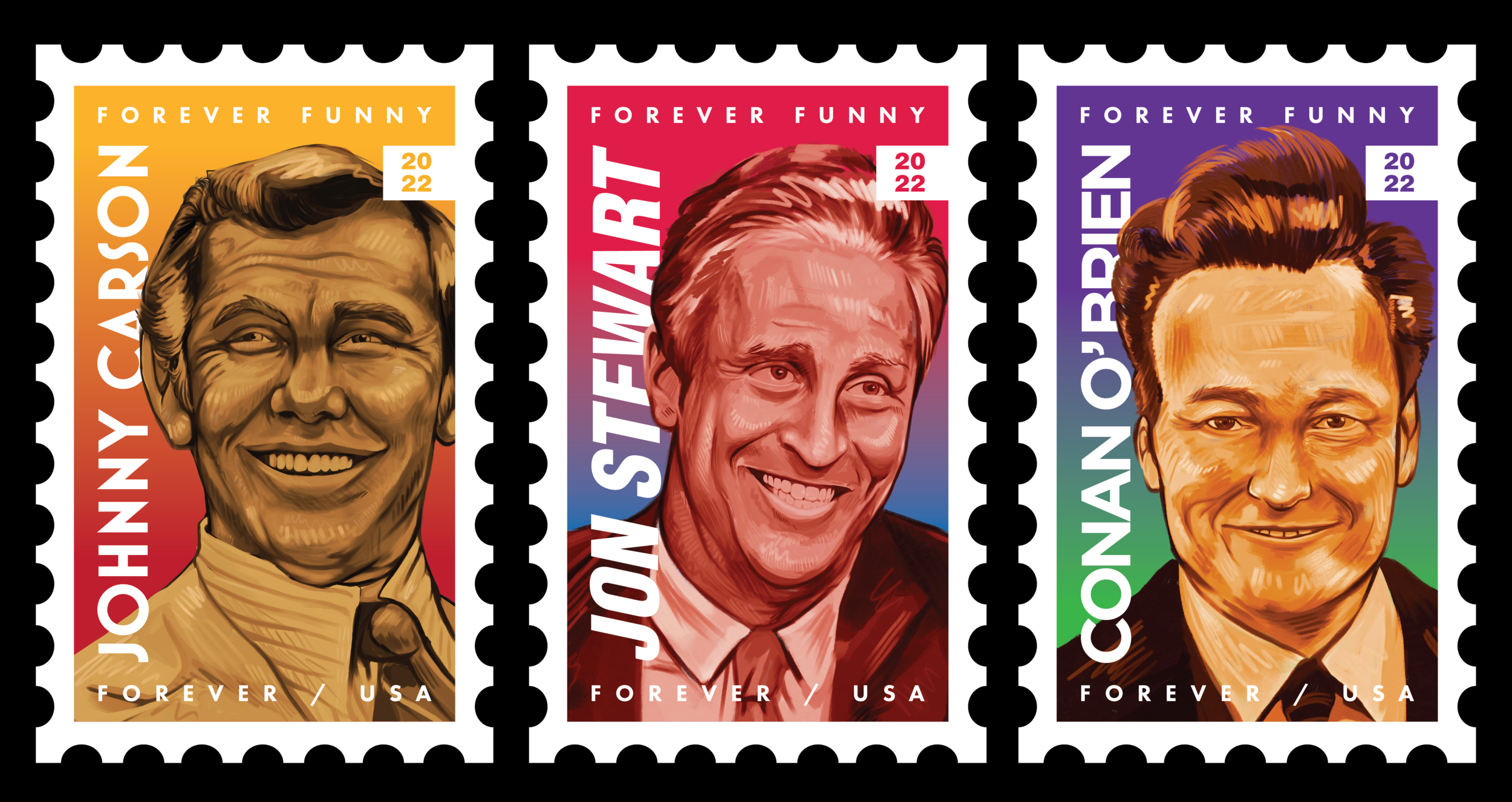 American Postage Stamp Collection: Comedians Forever Funny